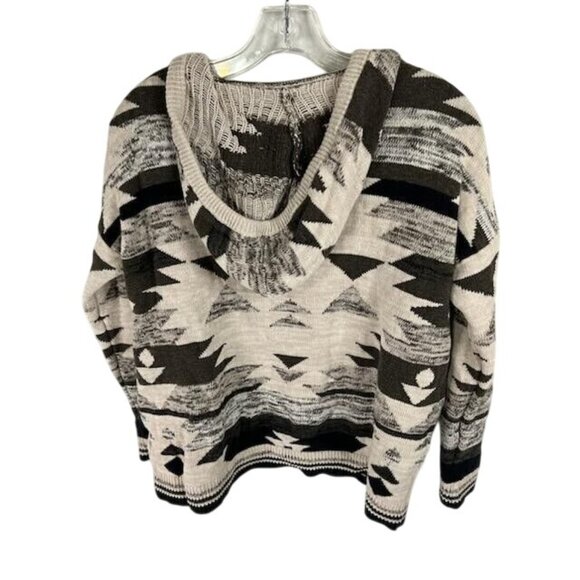 American Eagle Outfitters Hooded Southwest Pattern Sweater S aztec - Picture 3 of 4